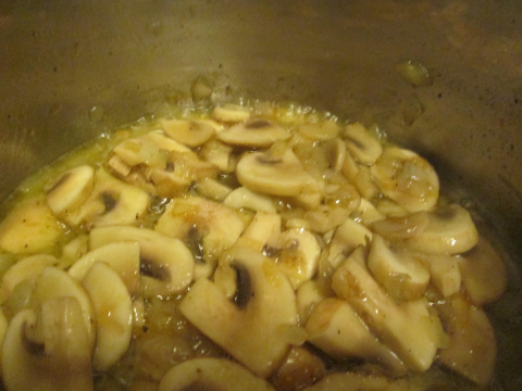 Adding Mushrooms to Sauteing Onions