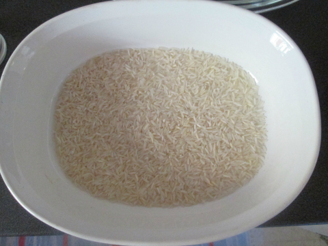 Basmati Rice in Baking Dish