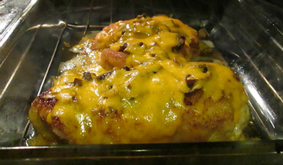 Chicken and cheese in the oven