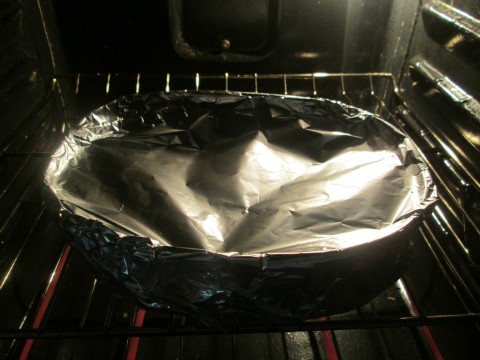 Cover chicken wraps in aluminum foil