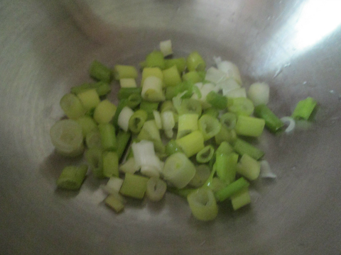 Green Onions for Vegetable Salad Recipe Experiment