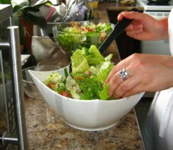 Chicken-salad-tossing