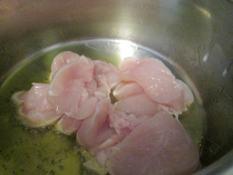Sauteing The Chicken Breasts