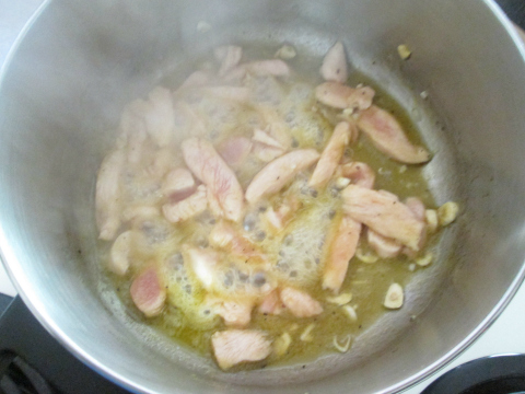 Sauteing Marinated Sliced Chicken Breasts