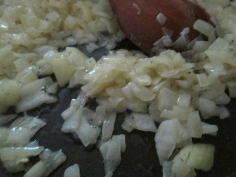 Sauteing Onions for Cordon Bleu
