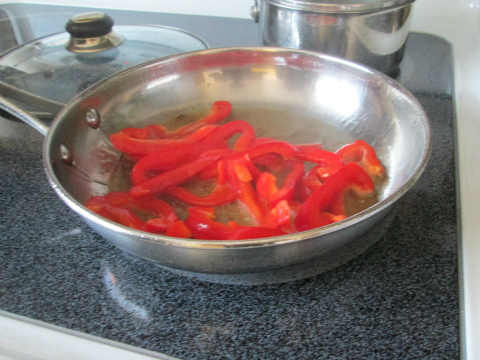 Sauteing Red Peppers