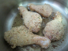 Sauteing the Breaded Legs
