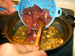 Cooking Chicken Livers with Onions