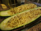 stuffed zucchini with chees