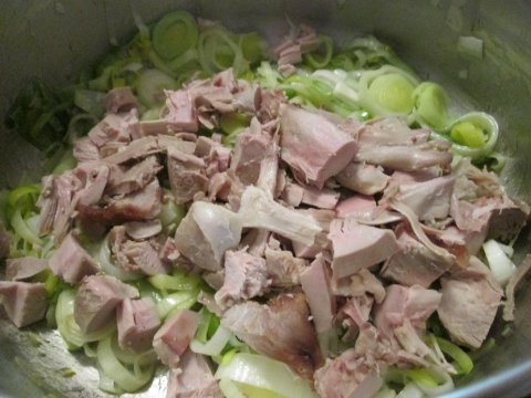 Adding Chicken to the Leeks