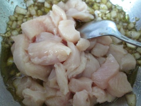 Adding Chopped Chicken Breasts