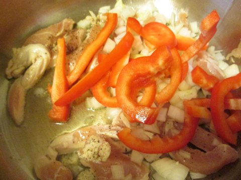 Adding Red Peppers Next