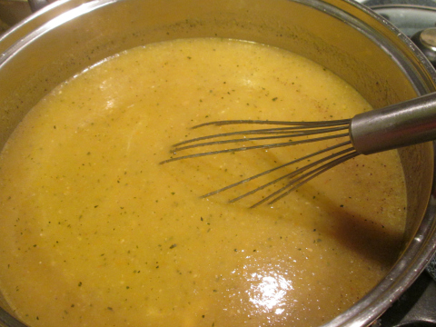 Adding Some Broth to Sour Cream Mixture