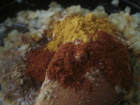 Adding Ginger Coriander Chili Curry