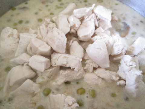 Adding the Cooked Chicken