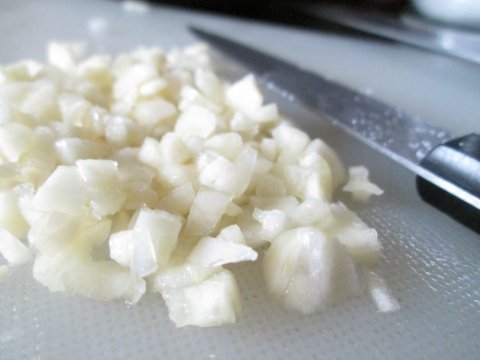 Chopping Garlic