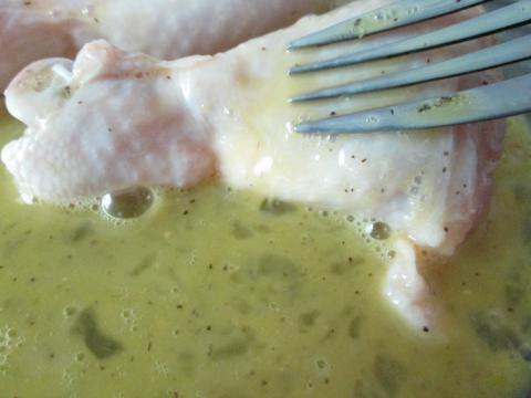 Coating the Chicken Legs