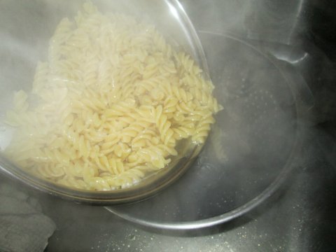 Draining Pasta for Cordon Bleu