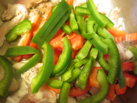 Finally Adding Green Peppers