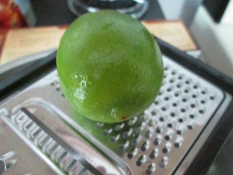 Grating the Lime for Zest