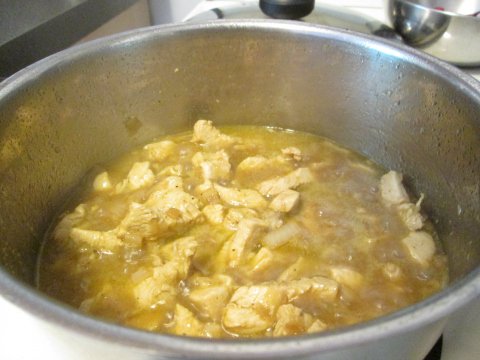 Heating Chicken and Marinade