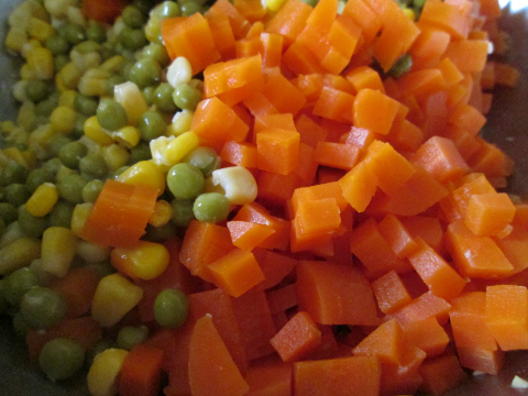 Mixing My Egg Salad Vegetables