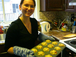 Monika with Chicken Muffins!  