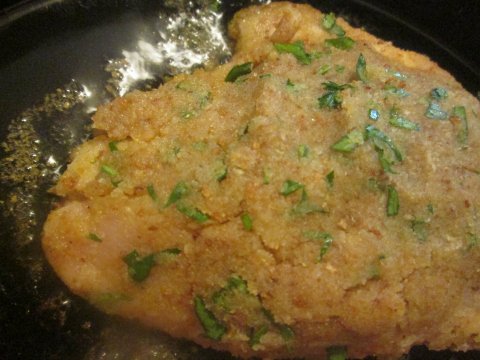 Sauteing Breasts with Parsley