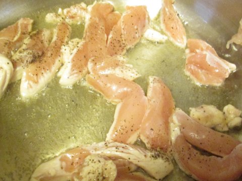 Sauteing Chicken Strips