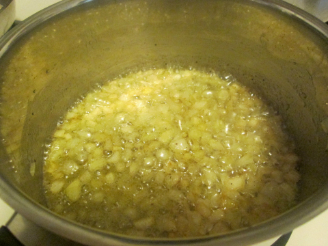 Sauteing Onions for Chicken Stew