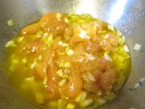 Sauteing The Marinated Chicken