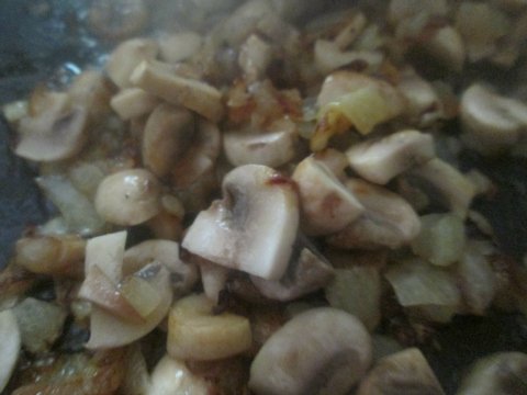 Sauteing Mushrooms for Cordon Bleu