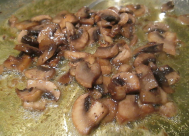 Sauteing mushrooms