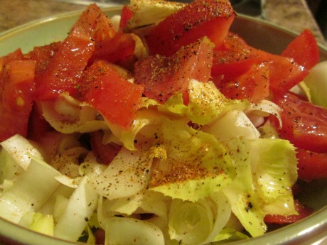 Tomatoes and endive  