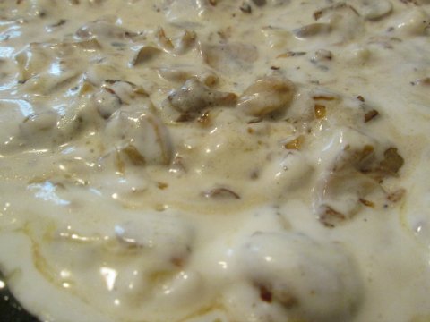 Cream and Mushrooms for Cordon Bleu
