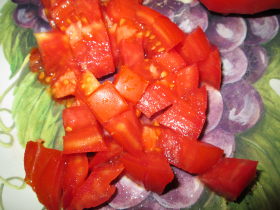 Cubed Tomatoes