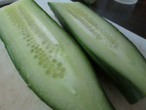 Halved Cucumber