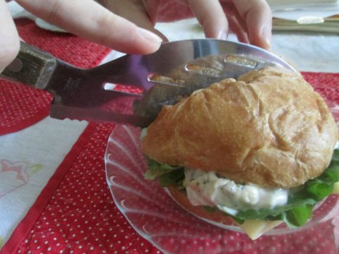 Slicing the Best Chicken Salad Sandwich